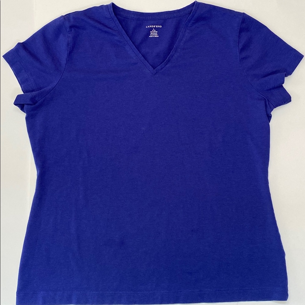 FINALSALE Lands End Blue Short Sleeved Tee
